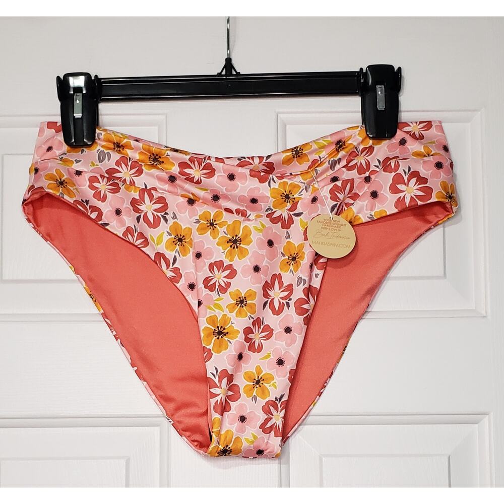 Mahkia Swim‎ Bikini Bottom Size 3XL Floral Print NWT